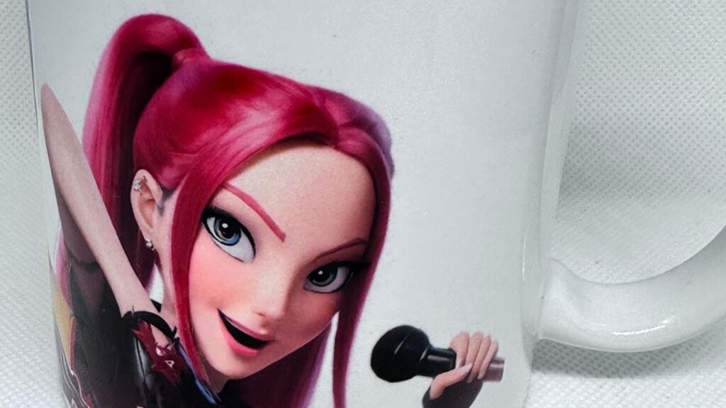 taza de infusiones con imagen de personajes k-pop